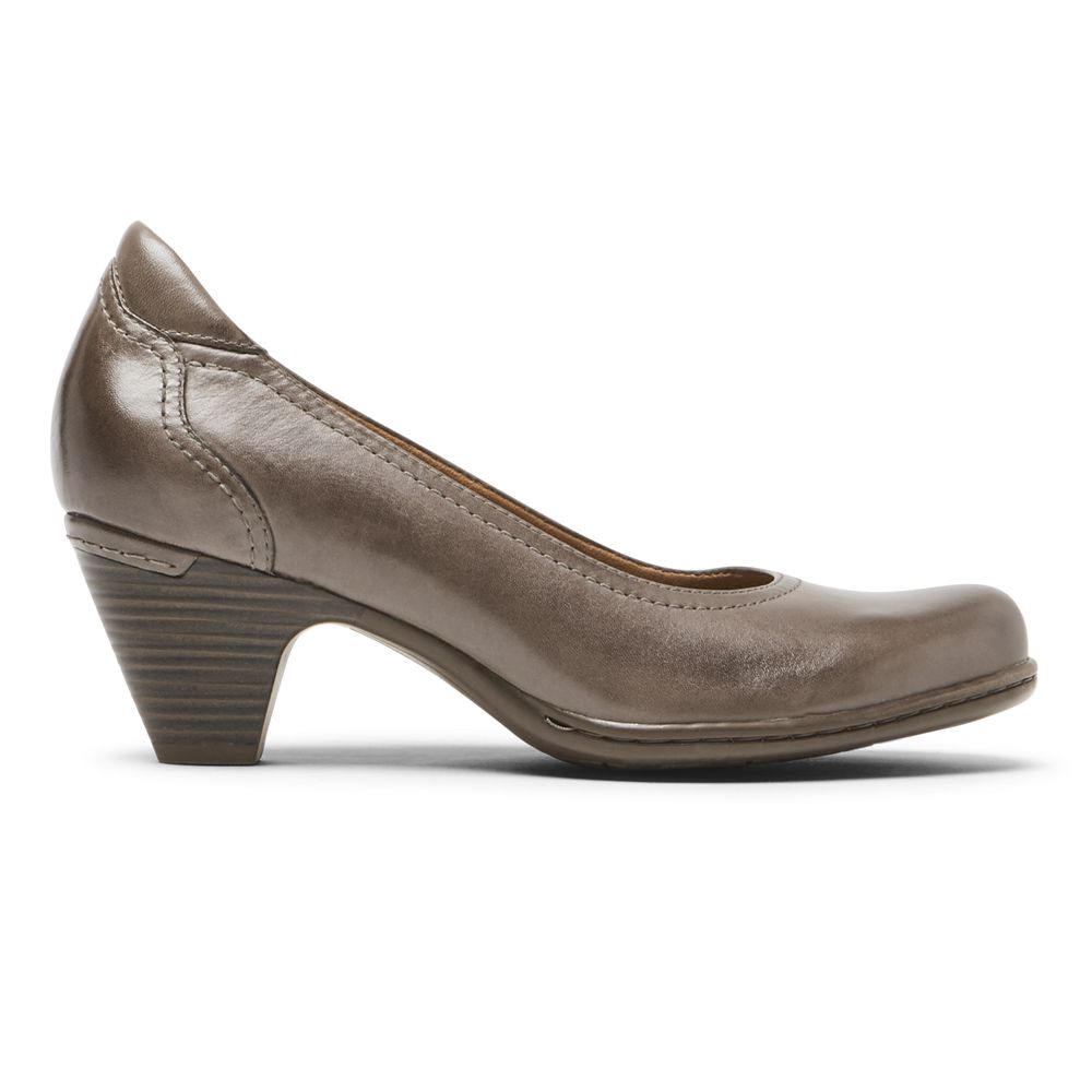 Rockport Cobb Hill Adaline Heel - Womens Pumps - Grey - NZ (JAU-519067)